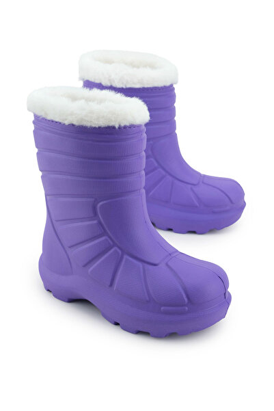 GEZER Girl's Winter Plush Warm Lined Waterproof Rain Snow Boots