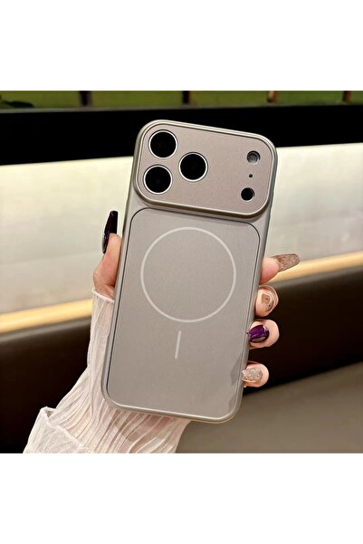 Paladyum Case iPhone 14 Pro Max Compatible 17-Look Premium Ag Glass Gray Cover