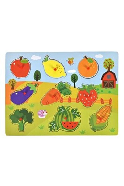 SHOPIENS Fruits & Vegetables Insert Puzzle (9 pieces) 30 x 22 cm