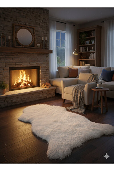 hoaryage Doğal işlenmemiş hiç kırpılmamış Koyun Postu , Halı, Nadir kalınlıkt...