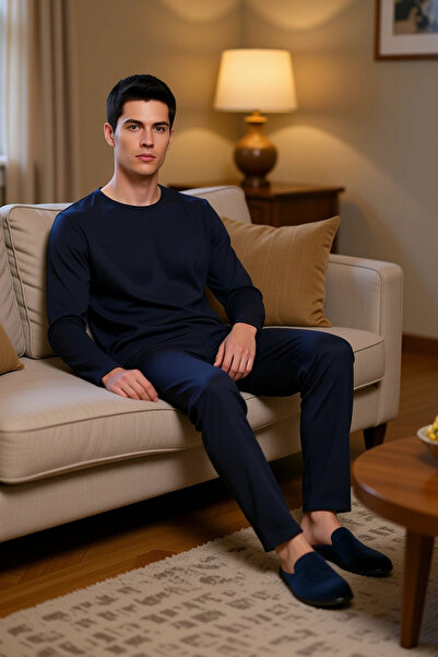 PayBuy Ανδρικό σετ πιτζάμες με μακρυμάνικο λαιμόκοψη, λειτουργικό, ανθεκτικό,...