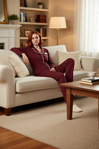 PayBuy Set de pijama pentru femei Melange Panda cu imprimeu Cămașă Pantaloni Funcțional Durabil Calitate Elegant