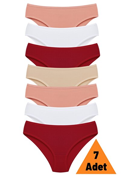 Aybome 7-Piece Cotton Slip Panties Stretch Fabric Flexible Soft Economical Set