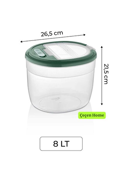 ÇEÇEN HOME 8 L Large Size Plastic Storage Container (with Air Channel Lid)
