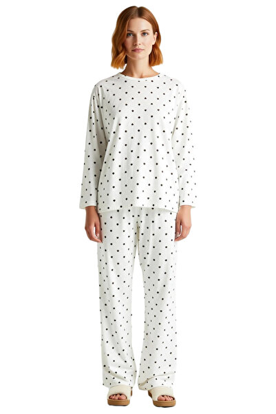 PayBuy Set de pijamale din bumbac cu model de inimă și buline pentru femei Funcțional Durabil Calitate Modernă