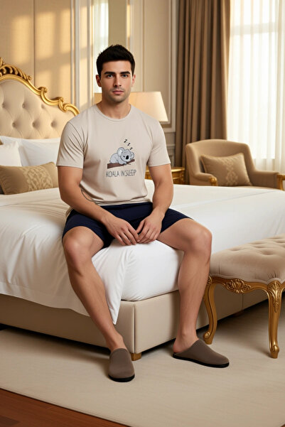 PayBuy Ανδρικό σετ πιτζάμες με κοντό μανίκι Koala με τύπωμα Functional, ανθεκτικό, κομψό