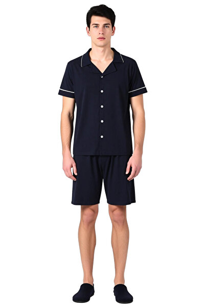 PayBuy Ανδρικό σετ πιτζάμες με κοντό μανίκι με λαιμόκοψη, λειτουργικό, ανθεκτικό, ποιοτικό, άνετο και casual