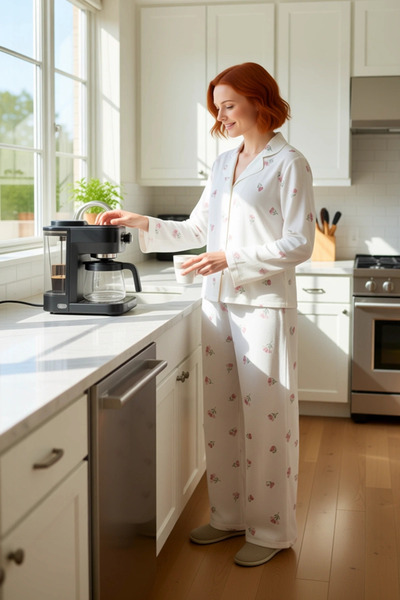 PayBuy Women's Floral Shirt Collar Pajama Set Functional Durable Quality Comfortable Aesthetic Stylish