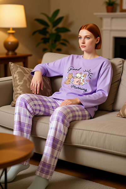 PayBuy Women's Teddy Bear Kis Temali Pajama Set Functional Durable Quality Comfortable Aesthetic Stylish