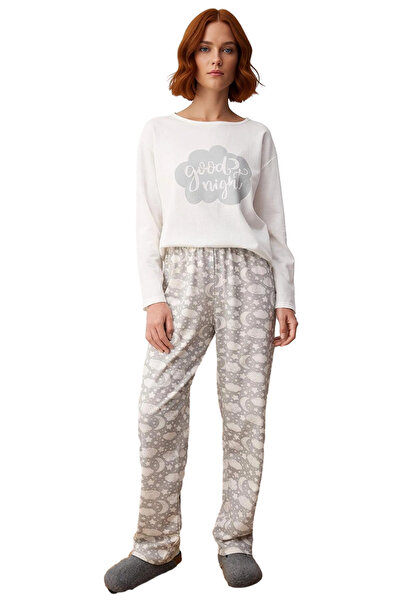 PayBuy Set de pijamale cu mâneci lungi guler rotund cu model Galaxy pentru femei Funcțional Durabil Estetic