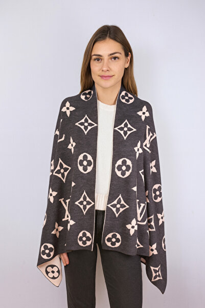 Sebir Moda Patterned Double Sided Knitwear Shawl