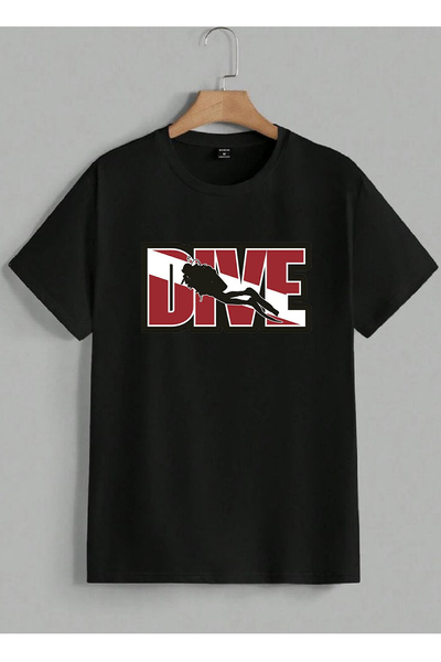 aytok tekstil مطبوع تي شيرت للرجال والنساء برقبة دائرية مطبوع تي شيرت أسود تي...