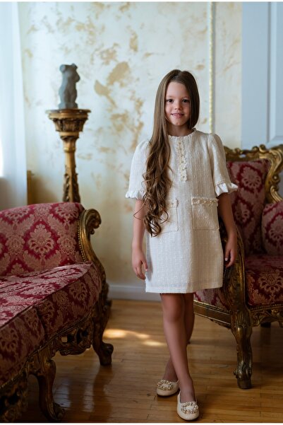 kiddos.ro Girls' tweed dress - holiday elegance, Christmas