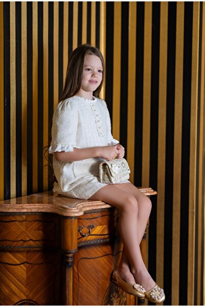 kiddos.ro Girls' tweed dress - holiday elegance, Christmas