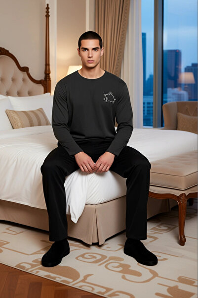 PayBuy Men's Crew Neck Long Sleeve Pajama Set Functional Durable Quality Comfortable Casual