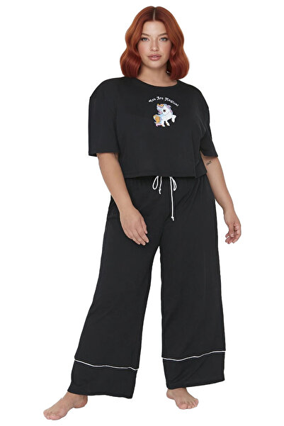 PayBuy Women's Ayicik Printed Wide Leg Pajama Set Functional Durable Quality Comfortable Modern