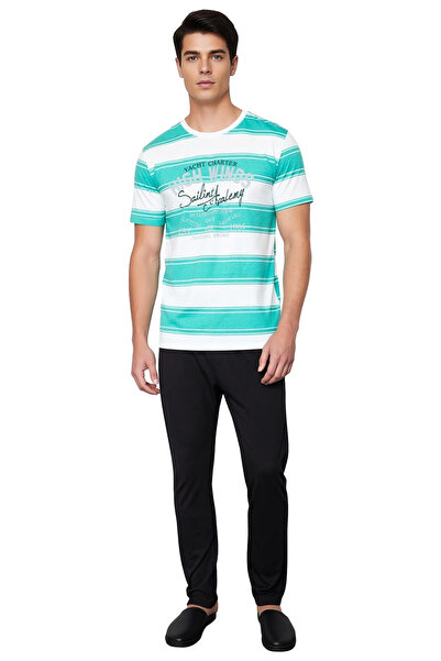 PayBuy Ανδρικό σετ πιτζάμες με ριγέ λαιμόκοψη με κοντό μανίκι Λειτουργικό ανθεκτικό και μοντέρνο