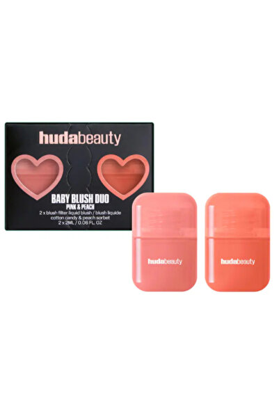 Attention Care لوحة أحمر الخدود هودا بيوتي ميني بيبي ديو - حلوى القطن وسوربيه الخوخ