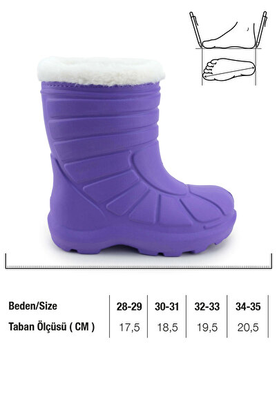 GEZER Girl's Winter Plush Warm Lined Waterproof Rain Snow Boots