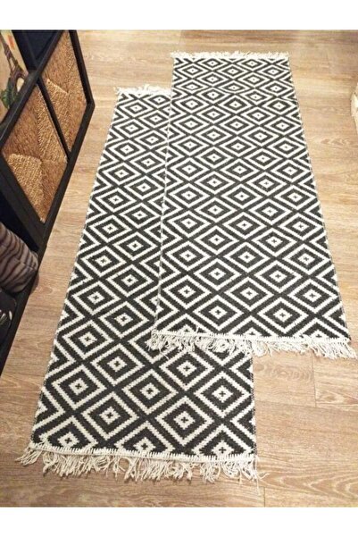 OEM 1+1 Rugs, 60 x 150 cm, gray Geometric