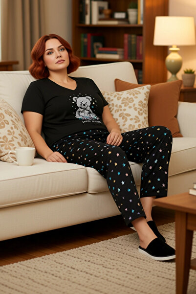 PayBuy Γυναικείο σετ πιτζάμες με μοτίβο αστεριού με λαιμόκοψη σε σχήμα V Λειτ...