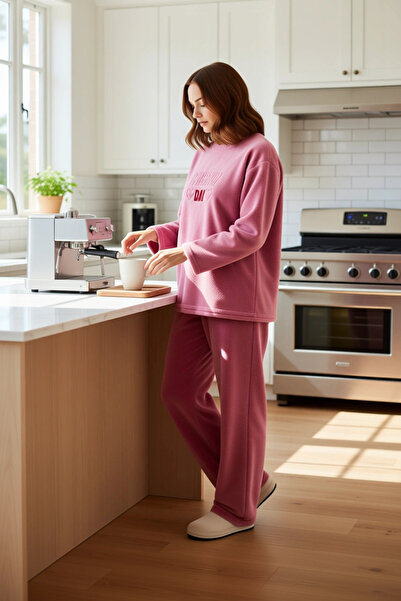 PayBuy Women's Plush Slogan Pajama Set Functional Durable Quality Comfortable Aesthetic Premium