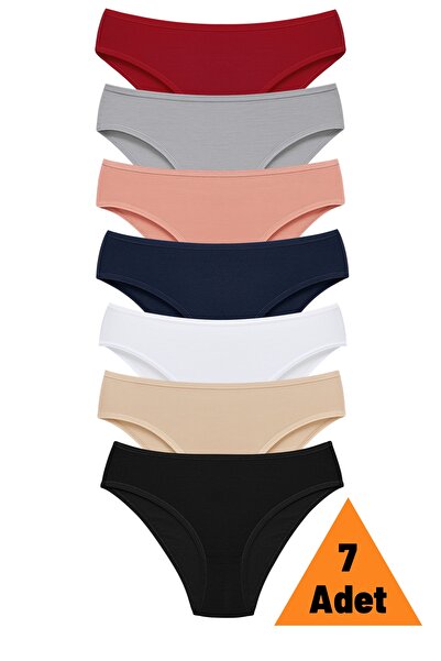 Aybome 7-Piece Cotton Slip Panties Stretch Fabric Flexible Soft Economical Set