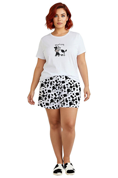 PayBuy Women's Animal Print Crew Neck Short Sleeve Pajama Set Functional Durable Quality