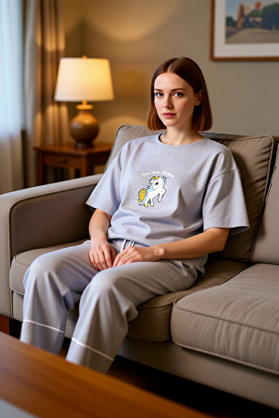 PayBuy Women's Ayicik Printed Wide Leg Pajama Set Functional Durable Quality Comfortable Modern