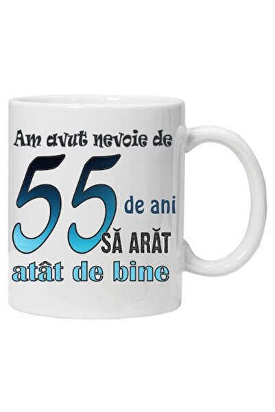 CRD PRINT Personalized mug 'It took me 55 years to look this good' – 330 ml, White Ceramic