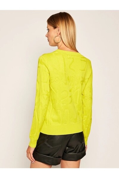 Desigual Sweater with a scoop neck and ribbed trims Melisa, Lime green, XXL
