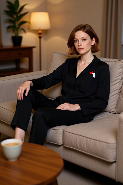 PayBuy Women's Heart Printed Shirt and Pants Pajama Set Functional Durable Quality Comfortable