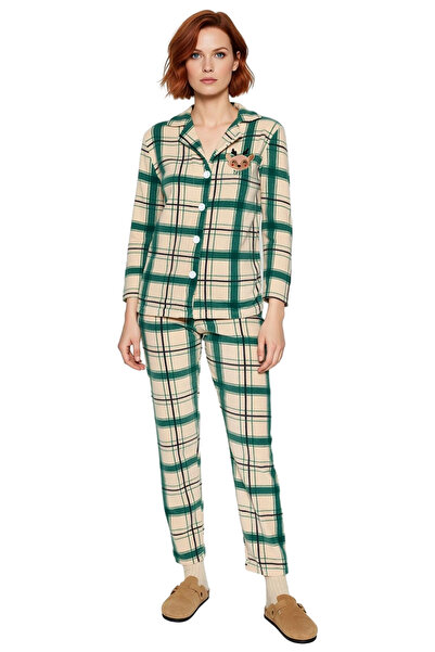PayBuy Women's Plaid Fleece Pajama Set Red Detailed Functional Durable Quality Comfortable Stylish