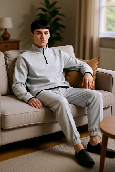 PayBuy Ανδρικό σετ πιτζάμες με φούτερ και παντελόνι με φερμουάρ, λειτουργικό, ανθεκτικό και κομψό