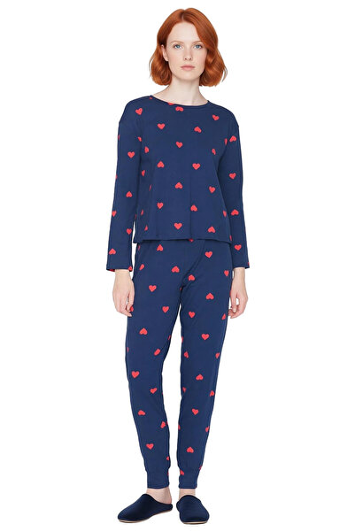 PayBuy Set pijamale pentru femei Heart guler rotund cu mânecă lungă, funcțional, durabil, de calitate, confortabil, elegant