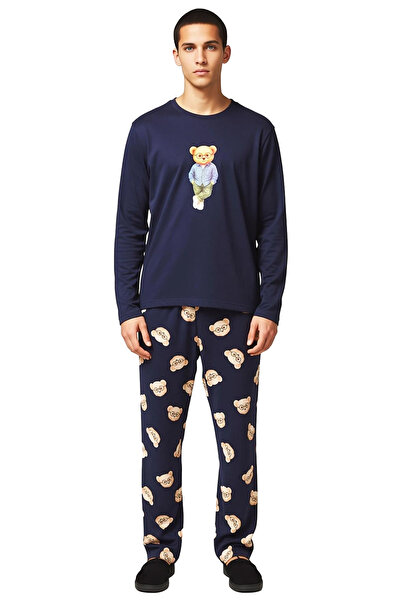 PayBuy Ανδρικό σετ πιτζάμες με σχέδιο αρκουδάκι, κανονική εφαρμογή, λειτουργικό, ανθεκτικό, ποιοτικό, άνετο και κομψό