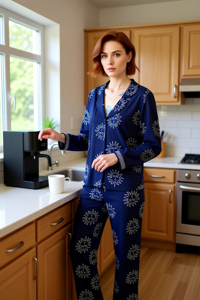 PayBuy Women's Galaxy Printed Shirt and Pants Pajamas Set Functional Durable Quality Sports