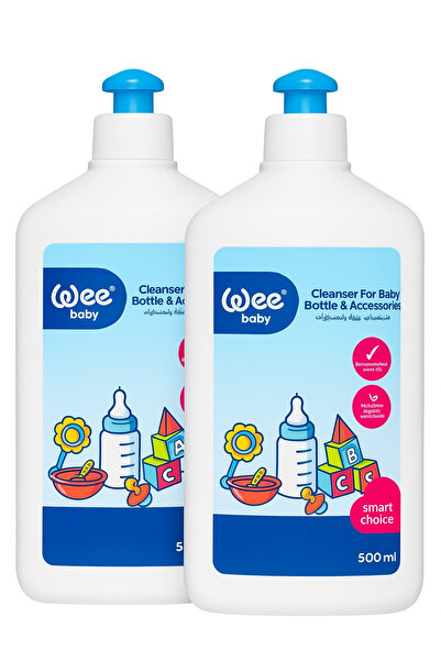 Wee Baby Natural Cleaner for Baby Bottles and Accessories, 500 ml PACK OF 2