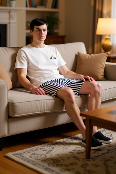 PayBuy Ανδρικό σετ πιτζάμες με ριγέ λαιμόκοψη με κοντό μανίκι Λειτουργικό ανθεκτικό και μοντέρνο