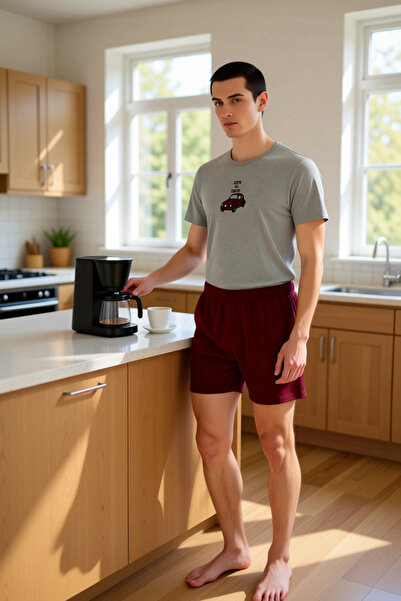 PayBuy Men's Crew Neck Embroidered Knitted Pajama Set Functional Durable Quality Comfortable Stylish