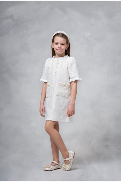 kiddos.ro Girls' tweed dress - holiday elegance, Christmas