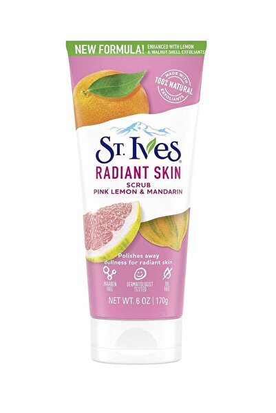 St. Ives مقشر البشرة المتألقة بالليمون الوردي واليوسفي 170 جرام