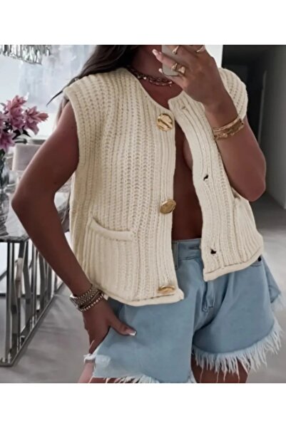DİMA Button Detailed Knitwear Vest
