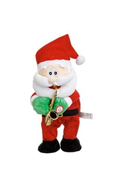 SHOPIENS Interactive Santa Claus with Saxophone - Sound & Movement, 32 cm