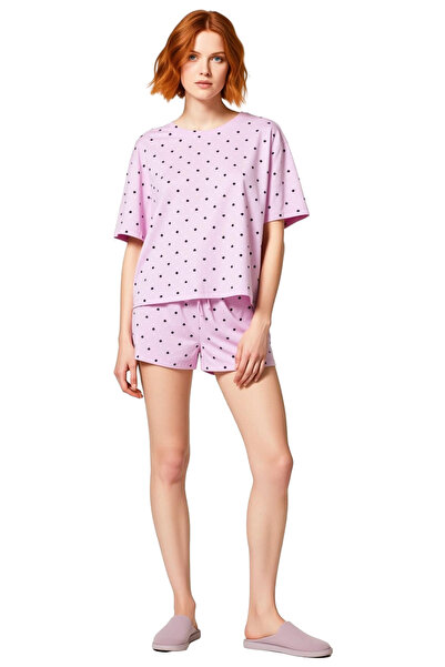 PayBuy Women's Polka Dot Heart Pajama Set Functional Durable Quality Comfortable Aesthetic Sport
