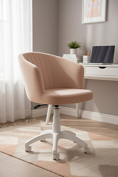 KUZEYSANDALYE Defne Beyaz Ayaklı Çalışma Sandalyesi Yetişkin ve Çocuk Bilgisa...