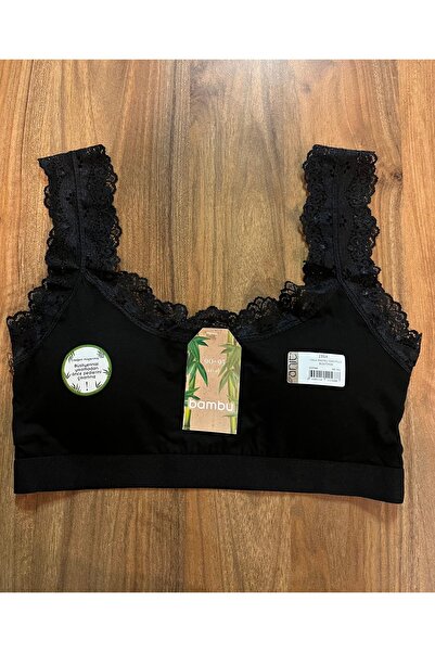 Anıt Women's Comfortable Lace Bustier with Removable Bamboo Pads