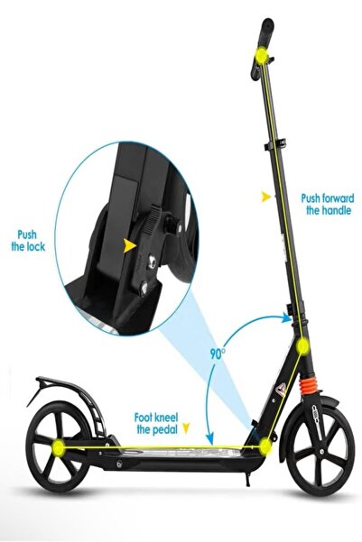 Generic Big Wheel Kick Scooter with Adjustable Height and Foldable Dual Suspension