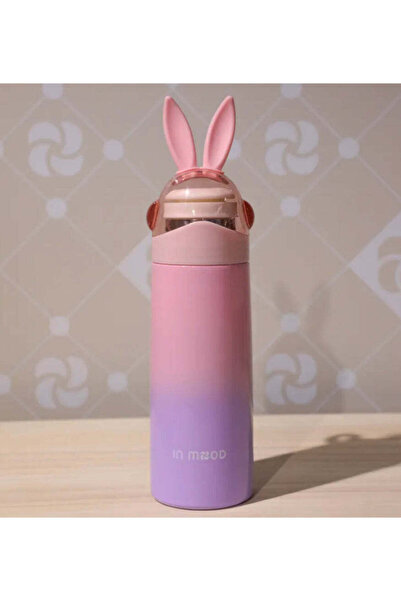genernic Kids Insulated Thermal Water Bottle 350 ml - 304 Stainless Steel, Cute Bunny Design (Multi-Color, 12