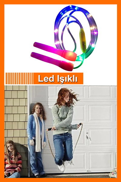 Bundeba Adet Atlama ipi Led Işıklı Egzersiz Antrenman Atlama İpi